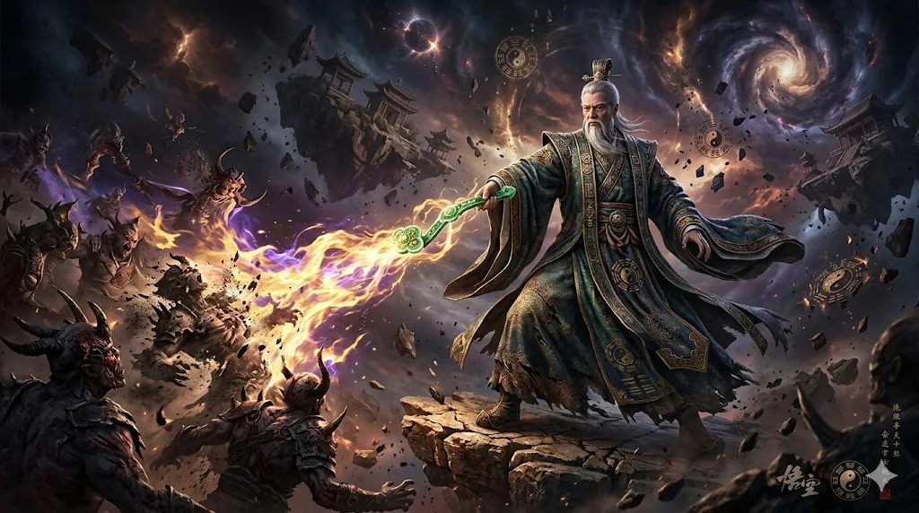 Yuanshi Tianzun reference illustration